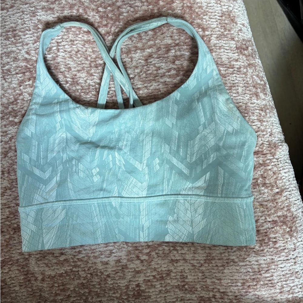 Lululemon Athletica Mint Patterned Sports Bra